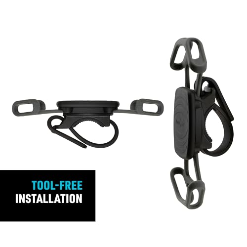 Nite Ize Wraptor Rotating Smartphone Bar Mount - Universal Cell Phone Holder for Bikes, Carts & Strollers - 360-Degree Rotation - Secure Hold on Rough Terrain - Handlebar & Stem Mount