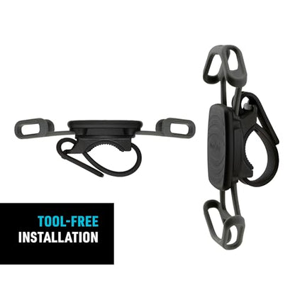 Nite Ize Wraptor Rotating Smartphone Bar Mount - Universal Cell Phone Holder for Bikes, Carts & Strollers - 360-Degree Rotation - Secure Hold on Rough Terrain - Handlebar & Stem Mount