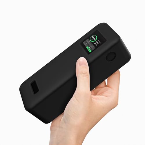 Geiomoo Silicone Case for Anker Prime Power Bank 27650mAh, Soft Flexible Scratch Resistant Protective Cover (Black)