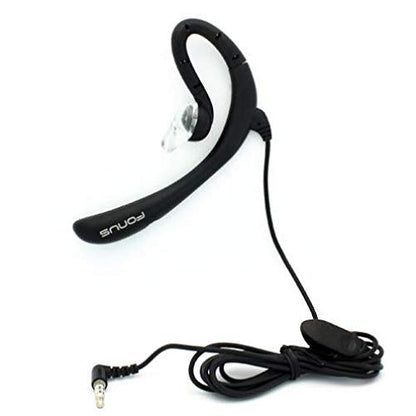 Wired Mono Headset Earphone w Mic Headphone 3.5mm Single Earbud Hands-Free Microphone Over-The-Ear Compatible with Motorola One Zoom Phone