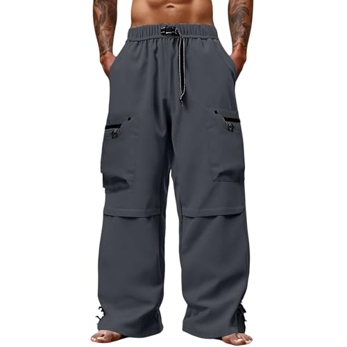 Men Cargo Pants Cotton Twill Stretch Tactical Quick Dry Multi Pockets Hiking Travel Job Site Tactical Pants for Men - color: A Dark Gray, size: XX-Large