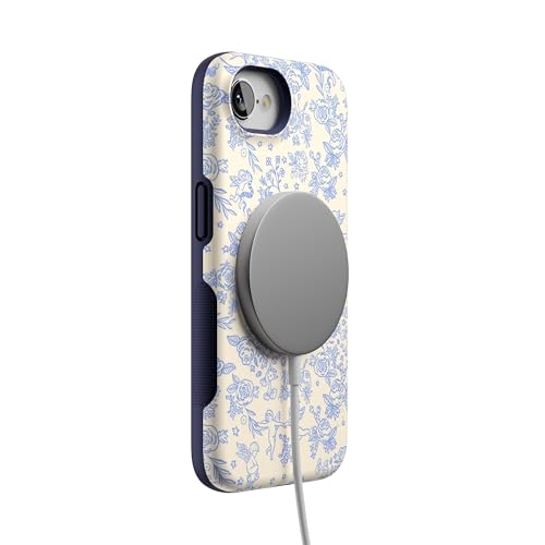 Casely iPhone 16e Case | Cupid's Canvas | Periwinkle Floral | Bold Protective Design | Compatible with MagSafe - color: Cupid's Canvas | Periwinkle Floral