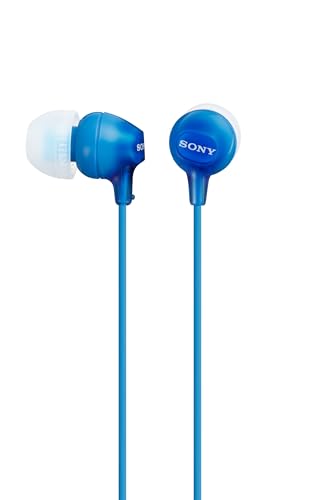 Sony MDREX15LP In-Ear Earbud Headphones, Blue - color: Blue (Pack of 1), style: 3.5mm Aux, No Mic
