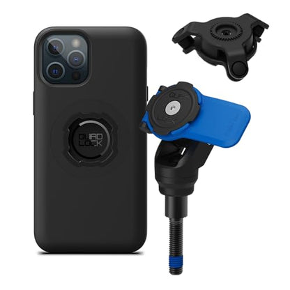 Quad Lock Handlebar Clamp Motorcycle Phone Mount with Vibration Dampener and MAG Phone Case for iPhone 12 Pro Max - size: iPhone 12 Pro Max