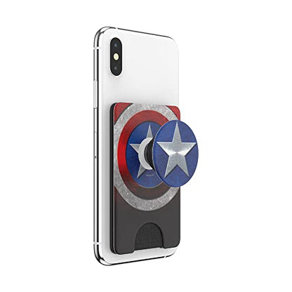 PopSockets Adhesive Phone Wallet with Grip- Captain America - color: Captain America, style: Adhesive
