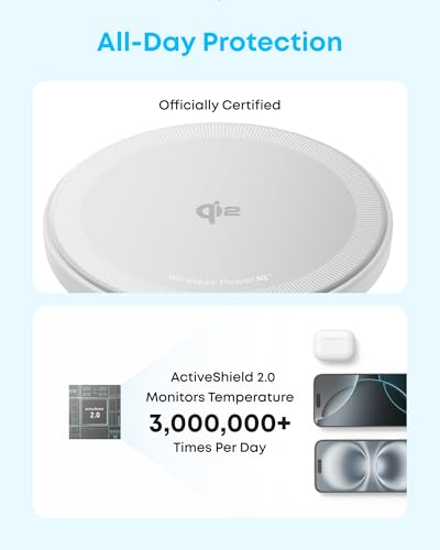 Anker Zolo MagSafe-Compatible Wireless Charger with Qi2 15W Fast Charging - color: White, size: 1 Pack