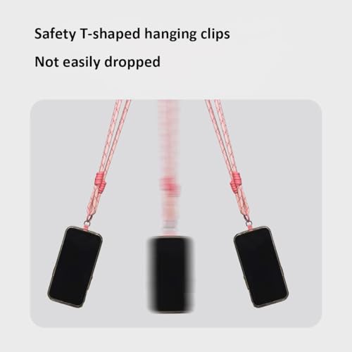 Braided Phone Crossbody Lanyard, Adjustable Neck and Wrist Strap with Quick Release Compatible with Most Smartphones - color: Wine Red