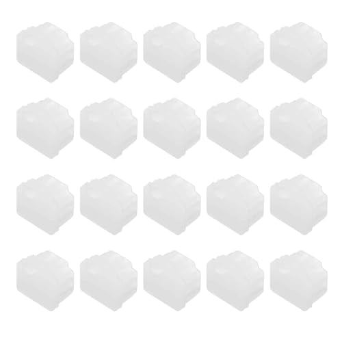 MECCANIXITY Clear RJ11 Port Duct Covers Caps, Silicone Anti-Dust Plugs Caps Protector Covers for Computer Digital Socket Printer, Modem, Router, Telephone Jack, Pack of 50 - color: Clear