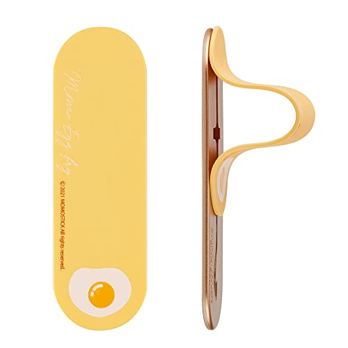 Momostick Flatstick, Cell Phone Finger Grip Strap Holder for Hand, Cell Phone Stand, New Slim Finger Loop Selfie Grip Compatible with Most Smartphones -Egg - color: Egg