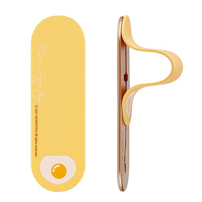 Momostick Flatstick, Cell Phone Finger Grip Strap Holder for Hand, Cell Phone Stand, New Slim Finger Loop Selfie Grip Compatible with Most Smartphones -Egg - color: Egg