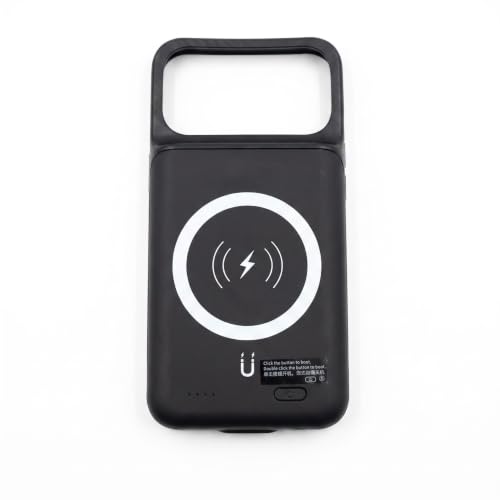 Battery Case for iPhone 17 Pro Max, 10000mAh Rechargeable Portable Charger Case with Wireless Charging Extend Battery Pack Charger Cover (6.9 inch) Black