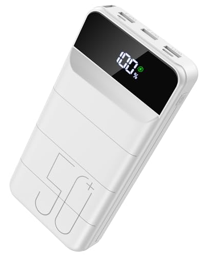 LOOPEAK Power Bank 50000mAh, 22.5W Fast Charging Portable Charger - color: White