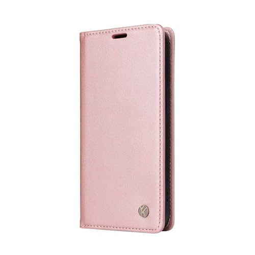 Compatible with Samsung Galaxy S24 Wallet Case PU Leather Flip Folio Case with Card Holder Magnetic Closure Shockproof Protective Phone Cover Rose Gold - color: Rose Gold, size: Samsung S24