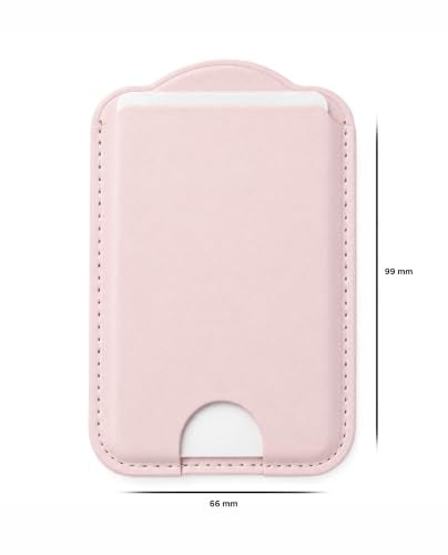 ENCASED Magnetic Wallet for Samsung Phones (Compatible with MagSafe) Premium PU leather Slim Card Holder Designed for Galaxy S25, S25 Plus, S25 Ultra (Pink) - color: Pink