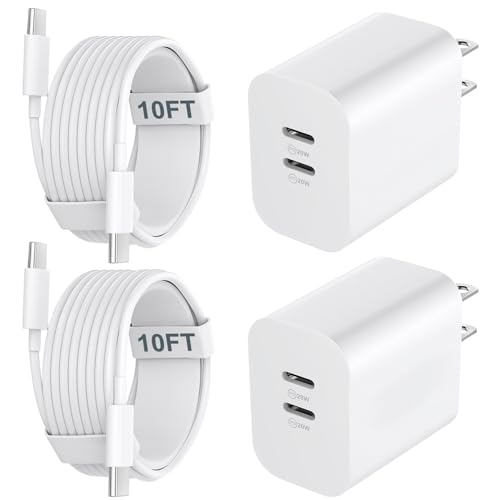 iPhone 18 Duo 17 16 Charger Fast Charging 10 FT Long iPhone USB C Charger - color: white, size: 10 Feet