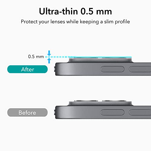 ESR 2 Pack Camera Lens Protector Compatible with iPad Pro 11/13 Inch M5/M4 (2025/2024), iPad Pro 12.9/11 Inch (2022/2021/2020), 9H Anti-Scratch Tempered Glass, HD Clarity, 3D Full Coverage