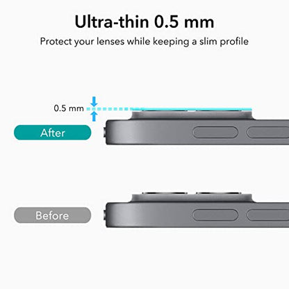 ESR 2 Pack Camera Lens Protector Compatible with iPad Pro 11/13 Inch M5/M4 (2025/2024), iPad Pro 12.9/11 Inch (2022/2021/2020), 9H Anti-Scratch Tempered Glass, HD Clarity, 3D Full Coverage