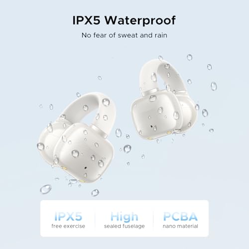 UGREEN HiTune S3 Open Ear Earbuds, Bluetooth 5.4, Clip on Earbuds, White - color: White