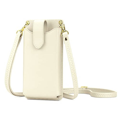 Peacocktion Small Crossbody Cell Phone Purse for Women, Lightweight Mini Small Crossbody Bags for Women with Card Slots - color: 11-beige