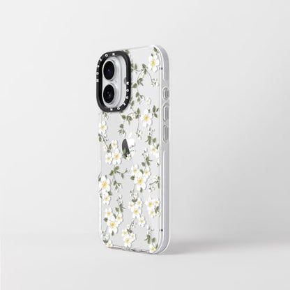 Cute Phone Case for iPhone 17, Vine Flowers Aesthetic Floral Pattern Case, Soft Clear TPU Shockproof Bumper Cover for Girls Women - size: iPhone 17