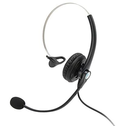 One Ear Wired Headset with Noise Cancelling for Crystal Clear HD Calls in Call Center Office (USB Interface) - size: USB-Schnittstelle
