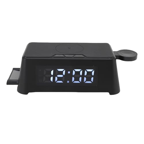 Wireless Charger Headphone Watch Alarm ClockEfficient 6in1 Charging Station for PhoneIdeal for Home Office Use and TravelABS Material
