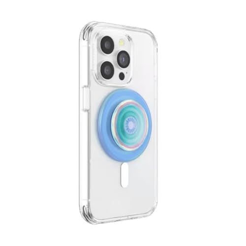 PopSockets Phone Grip for MagSafe, Magnetic Holder- Opalescent Blue - color: Blue Clear, style: MagSafe