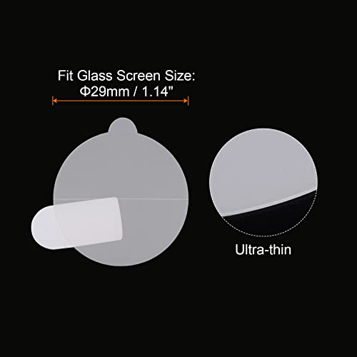 HARFINGTON 5pcs Watch Glass Screen Protectors 29mm Soft TPU Anti-scratch HD Clear High Definition Round Smartwatch Screen Protection Film (for Flat Screen) - size: 29mm