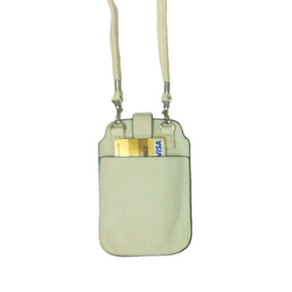 Tapp Collections Leather Neck Pouch for Phone (Style 2) - Aqua - color: Aqua