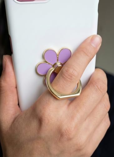 NXVX Phone Ring Holder, Light Purple 360° Rotating Finger Grip & Kickstand - color: Light Purple