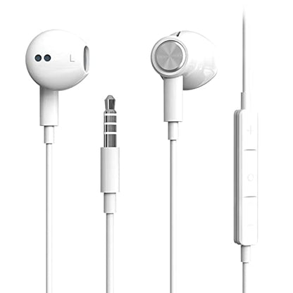 BENEWY in-Ear Headphones, 3.5mm Earphones Wired Earbuds with Microphone - color: White