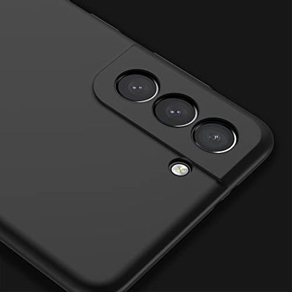 X-level for Samsung Galaxy S21+ Plus Case Super Thin Slim Fit Soft Flexible TPU [Guardian Series] Phone Back Cover Light Protective Matte Finish Coating for Samsung S21+ Plus-Camera Lens Updated - color: Black [Camera Protection Updated]