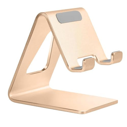 Aoviho Cell Phone Stand for Desk, Aluminum Phone Holder, Rose Gold - color: Rose Gold