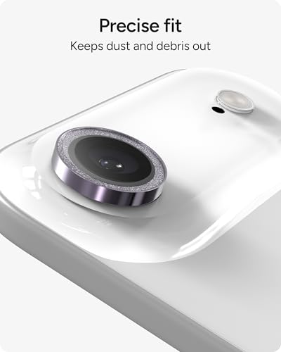 ZAGG iPhone Camera Lens Protector for iPhone Air - Purple Glitter, Camera Ring, Maximum Impact & Scratch Protection, Anti-Reflective Technology, Smudge-Resistant, Precise Fit, Glass Elite - color: Purple Glitter