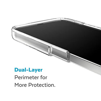 Speck Clear iPhone 14 Pro Max Case - Drop Protection with Scratch Resistant Dual Layer Slim Phone Case for 6.7 Inch iPhones 14 Pro Max - Anti-Yellowing & Anti-Fade Case - GemShell - color: Clear/Clear