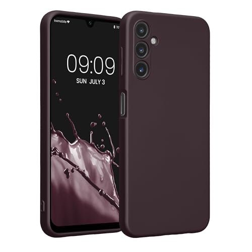 kwmobile Case Compatible with Samsung Galaxy A14 5G Case -Soft TPU Back Phone Cover - with Metallic Look - Metallic Berry - color: metallic berry, size: Galaxy A14 5G