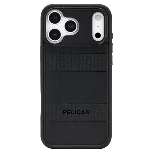 Pelican Protector iPhone 17 Pro Max Case - Rugged MagSafe Phone Case -Black | Magnetic Phone Case w/16ft Military-Grade Drop Protection - Anti-Scratch, Heavy Duty Phone Cover for iPhone 17 Pro Max - color: Black - Pro Max, style: iPhone 17 Pro Max