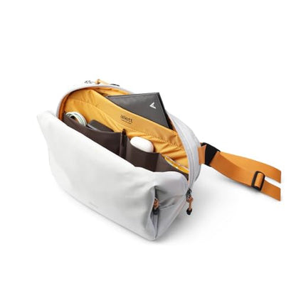Allett Daily Sling Bag for Men & Women, Water-Resistant Nylon Crossbody - color: Lunar Ash