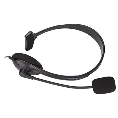 Call Center Headset,3.5mm Plug S480 Telephone Headset with Noise Reduction Mic,Adjustable Single Ear Customer Service Headset Corded Landline Phone Headset,Black