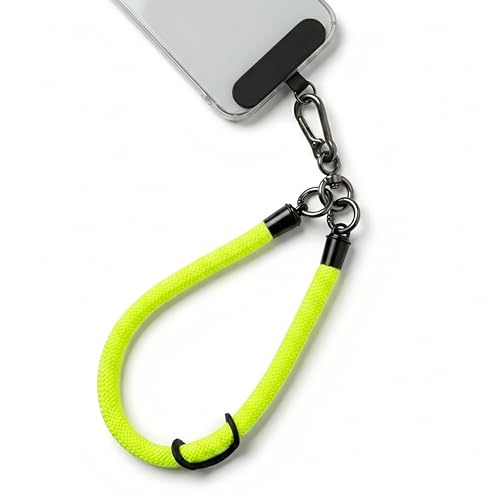 Phone Lanyard Wrist Strap Soft Rope Phone Strap Wrist Lanyard Heavy Duty - color: Fluorescent Yellow
