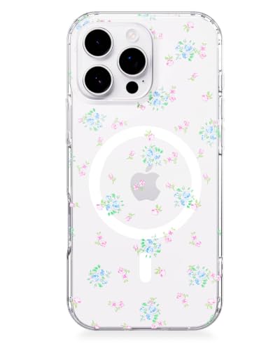 Feams for iPhone 16 Pro Case [Compatible with Magsafe] Slim Shockproof Protective Clear Phone Cover for iPhone 16 Pro 6.3" Women Girls, Cottage Rose - color: Cottage Rose, size: for iPhone 16 Pro (6.3 Inch)