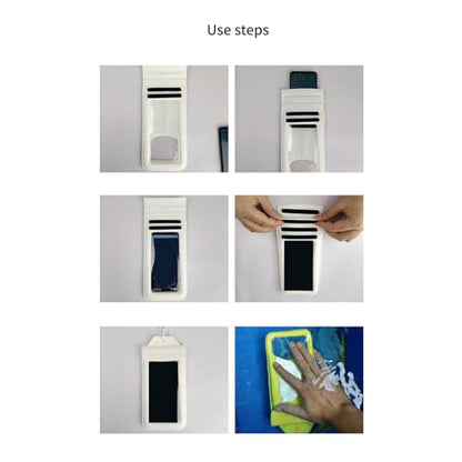 Waterproof Phone Bag Phone Storage Bag Touch Screens Transparent Keep Valuables Safe and Dry for Water Sports Beach - color: Black