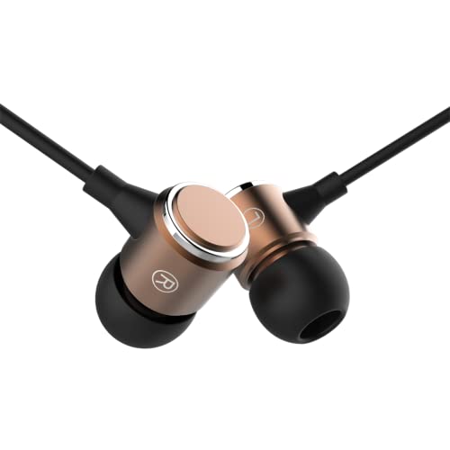 Long Cord Wired Earbuds Without Mic for TV Watching - size: 6.5FT Brown with Microphone