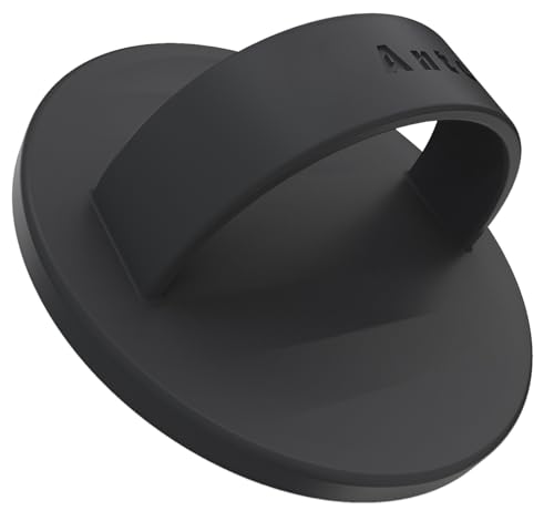 Anteel Magnetic Phone Grip, Liquid Silicone Comfy and Portable, Removable Finger Loop Ring Holder for iPhone, Strong Magnetic Attraction, Compatible with Magsafe, Patent Pending (Black) - color: Black