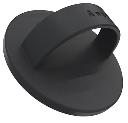 Anteel Magnetic Phone Grip, Liquid Silicone Comfy and Portable, Removable Finger Loop Ring Holder for iPhone, Strong Magnetic Attraction, Compatible with Magsafe, Patent Pending (Black) - color: Black