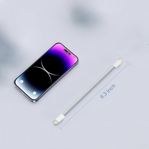 Smays Braided USB C to USB C Cable 6 Inch Short, 60W PD Fast Charger Charging Cord (Pack of 2) - size: 6 inches (Pack of 2)