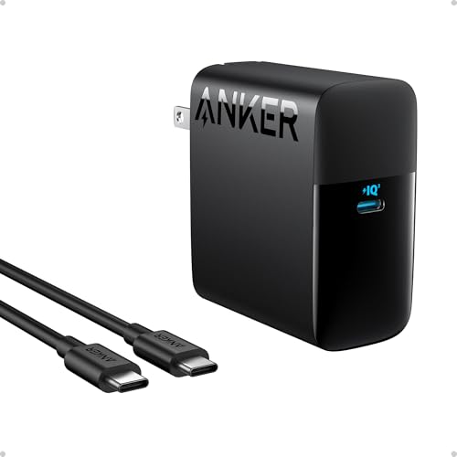 Anker Laptop Charger, Compact Foldable 100W USB C Charger with 5FT Cable - color: Black