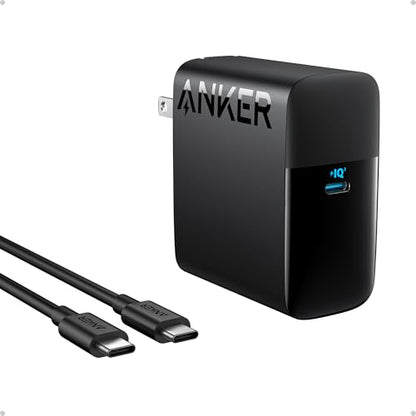 Anker Laptop Charger, Compact Foldable 100W USB C Charger with 5FT Cable - color: Black