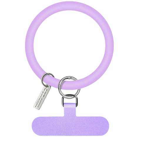 TACOMEGE Silicone Ring Phone Lanyard, Purple - color: Purple