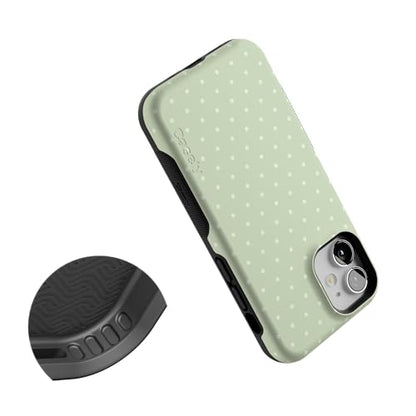 Casely iPhone 12 Mini Case | On the Dot | Green Polka Dot | Bold Protective Design | Compatible with MagSafe - color: On the Dot | Green Polka Dot, size: Iphone 12 Mini